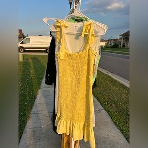 Bella Dahl Yellow Ruffled Dress